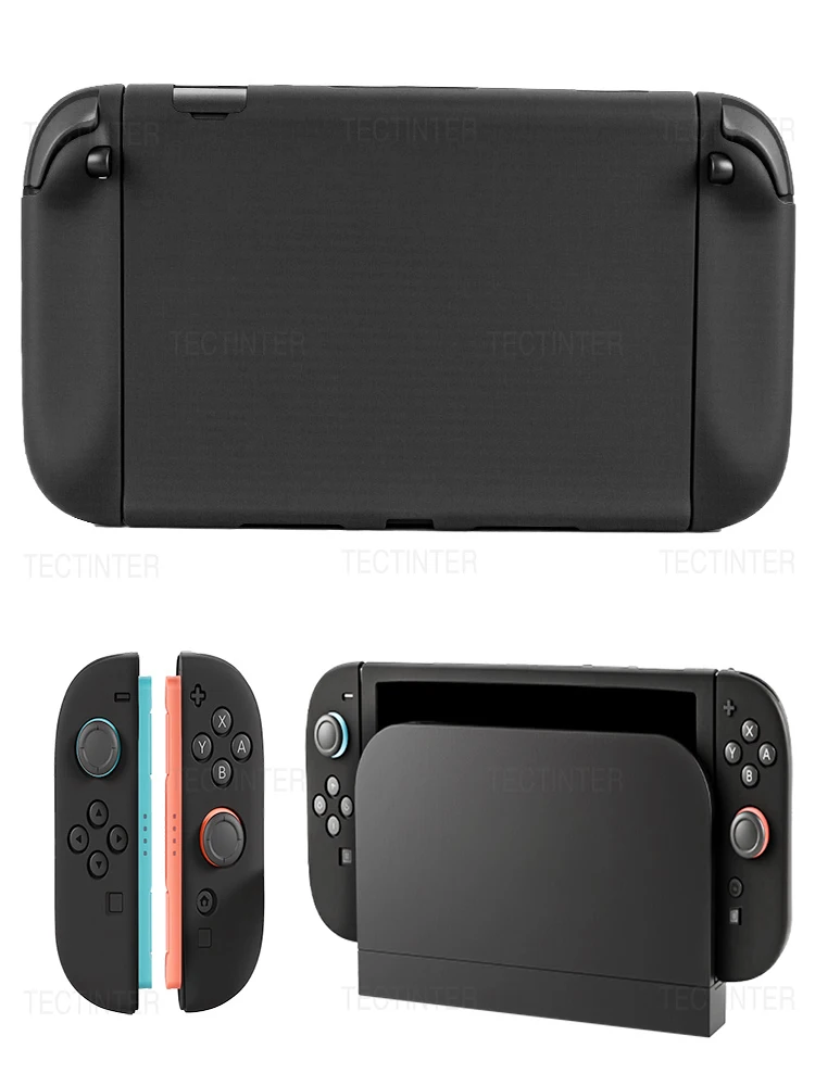 Étui de protection pour Console Nintendo Switch 2, antidérapant, entièrement en Silicone, couverture fendue, coque pour accessoires Switch 2
