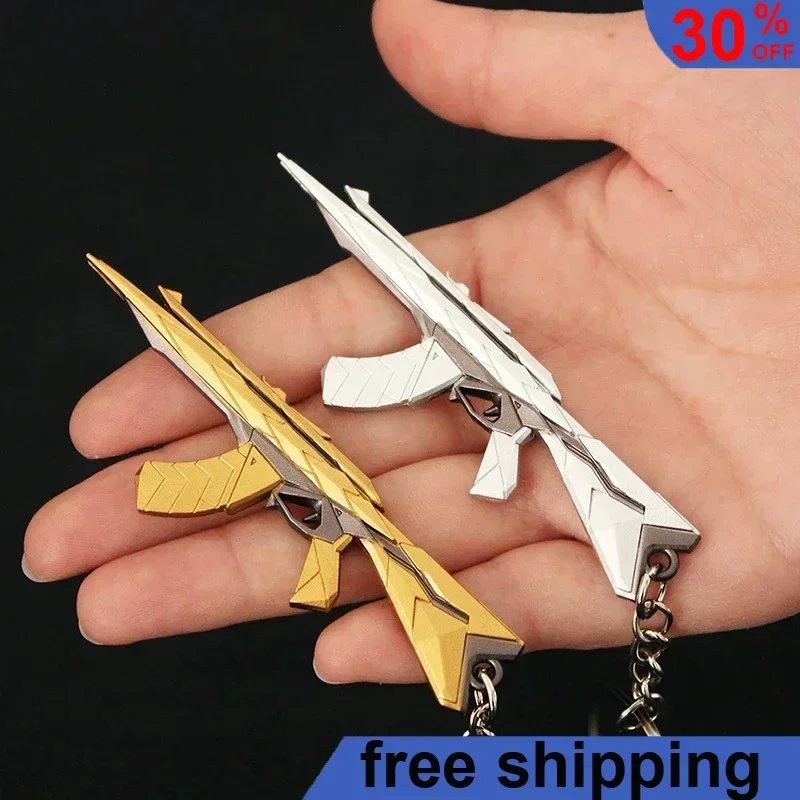 Valorant Weapon Araxys Skin for Vandal Mini Keychains Game Peripheral Action Figure Mini Pocket Gun Model Metal Sword Gift Toys