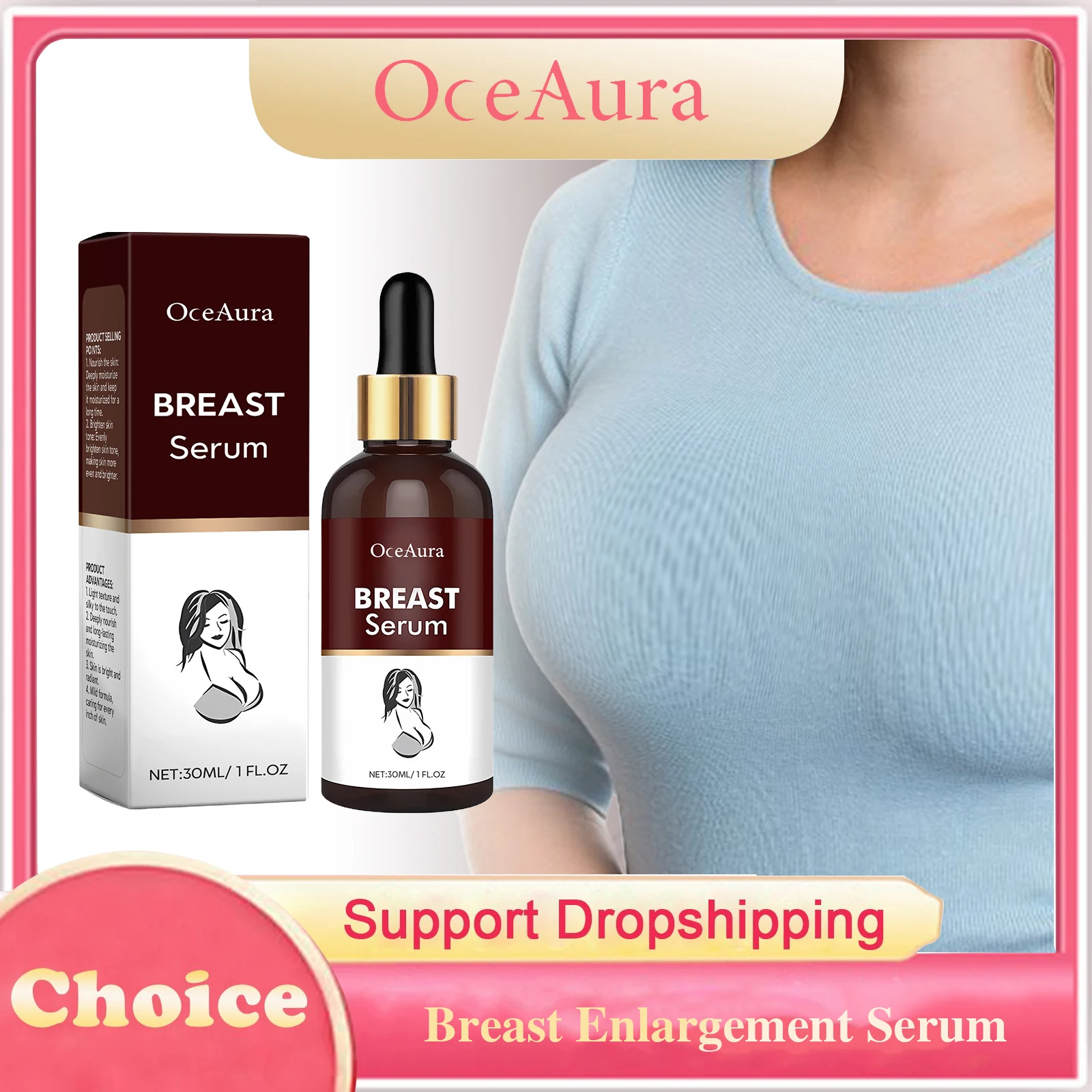 Breast Enlargement Serum Plumping Firming Lifting Prevent Sagging Chest Enhancer Boobs Bigger Improve Elasticity Sexy Body Care
