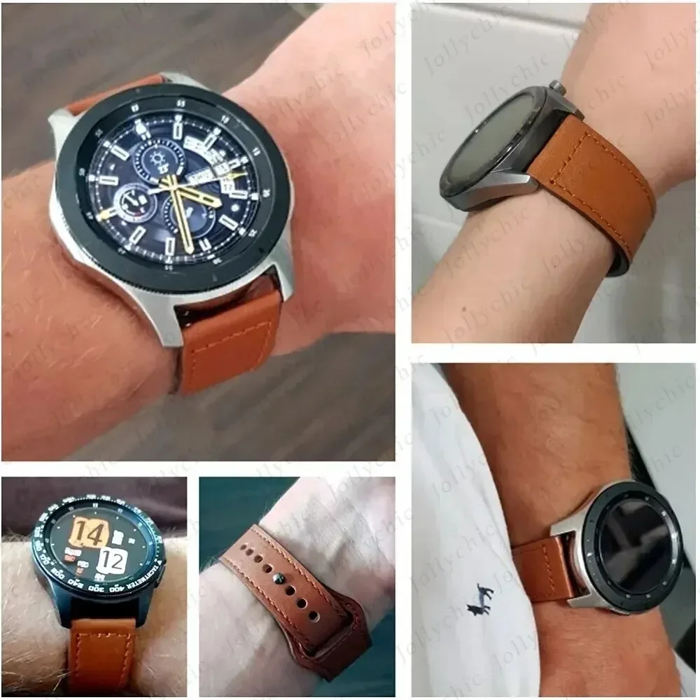 Leather Band for Samsung Galaxy Watch 4 6 Classic 43 47mm 6 40  44mm Quick Fit Wrist Bracelet Strap Galaxy 5 Pro 45mm Watch Band