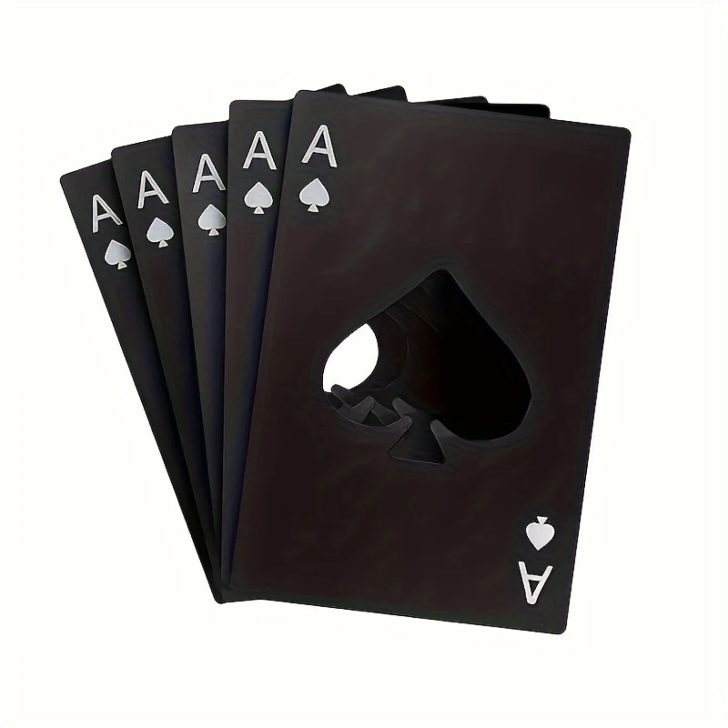 5個、栓抜き、クリエイティブポーカーカード形状栓抜き、ソリッドカラー栓抜き、家庭用またはバー用品にも最適