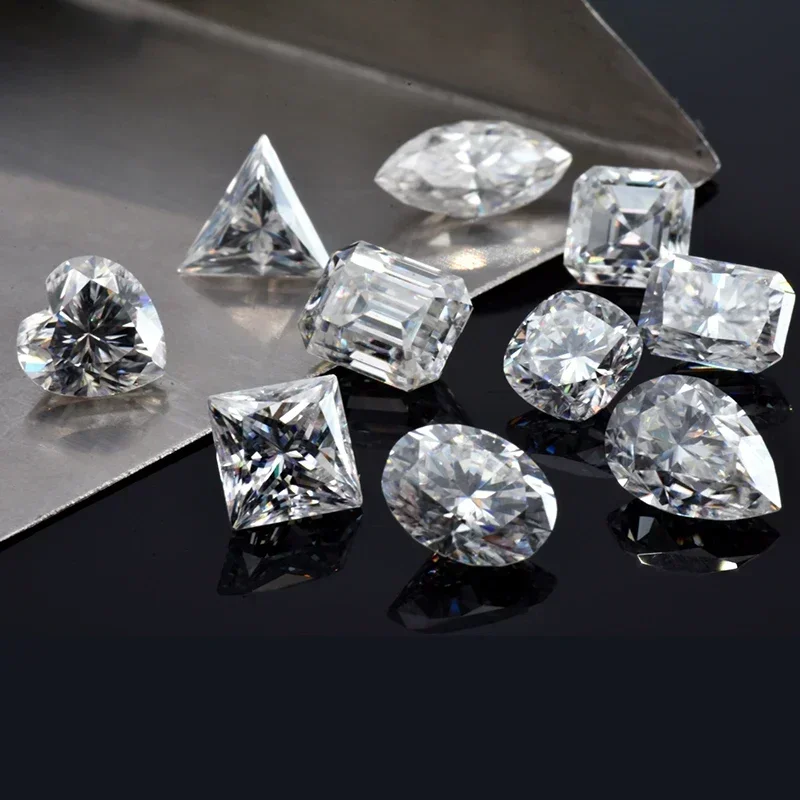 

L-Муассанит Камень Оптовая Цвет D VVS1 Несколько форм Сертифицированный Драгоценный Камень Для DIY Кольцо Ожерелье Серьги Материалы Для Изготовления