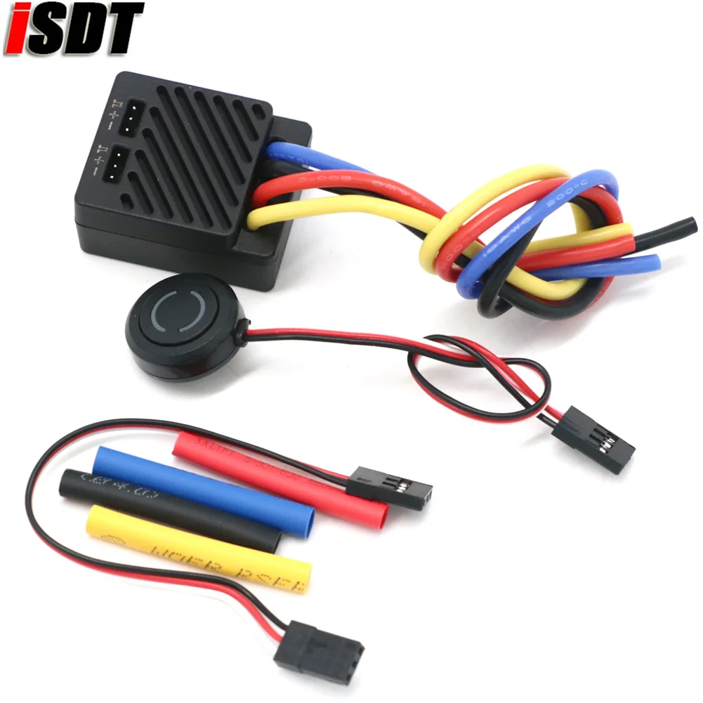 ISDT ESC70 for WP 1080 70A Brushed Motor ESC Waterproof 2-3S Phone Control Electronic Speed Controller for RC Car 1:10 1:8