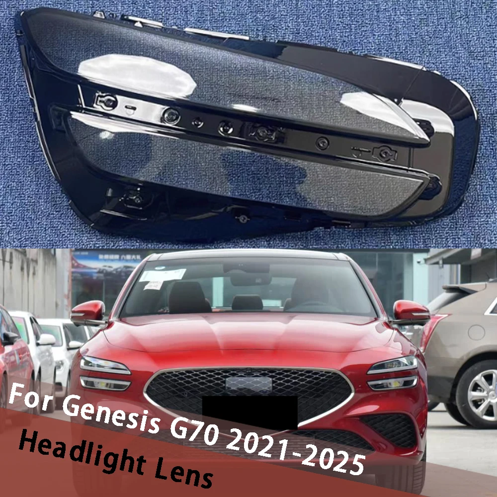 

For Genesis G70 2021-2025 Car Headlight Shell Transparent Lampshade Cover Headlamp Mask Hood Houshing Lamp Replace Lampcover