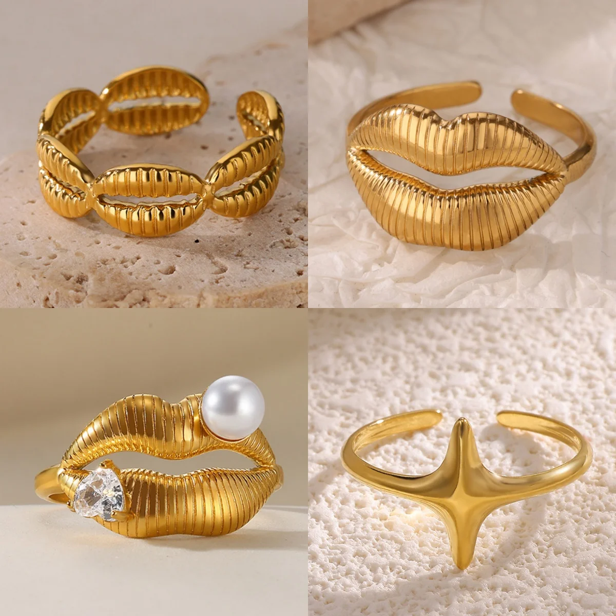 Romantischer Kreuz-Ring aus Edelstahl für Damen, Glänzender Zirkonia-Herz Offener Ring, Bankett Religiöser Schmuck, Geschenk