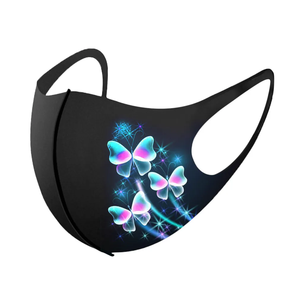 1pc Adult'S Fashion Printed Reusable Protective Mask Suitable For Outdoor Activities Comfortable Mask Multiple Styles Of Masks