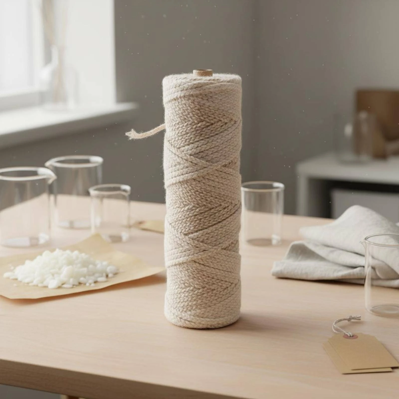 5 Meters Unwaxed Cotton Wick Even Igniting Cotton Candle Wick DIY Candle Cord Odorless Cut to Length