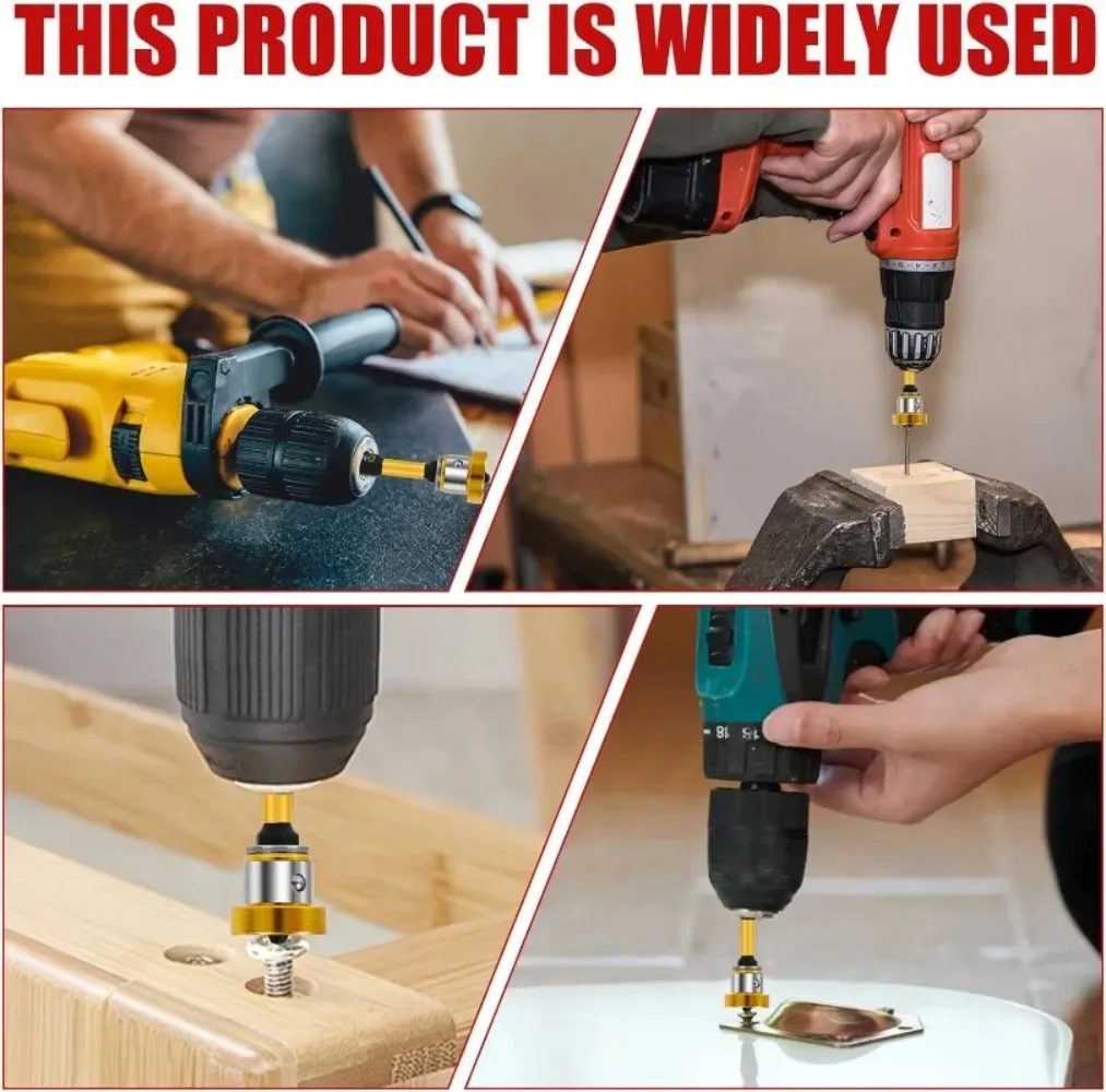 Schraubendreher-Bits für Gipskartonplatten mit Magnetischer Positionierung, Sechskant-Schaft, Trockenbau-Verlängerung, Lokalisierungs-Bit-Aufsätze, Werkzeugteile – Detail 8