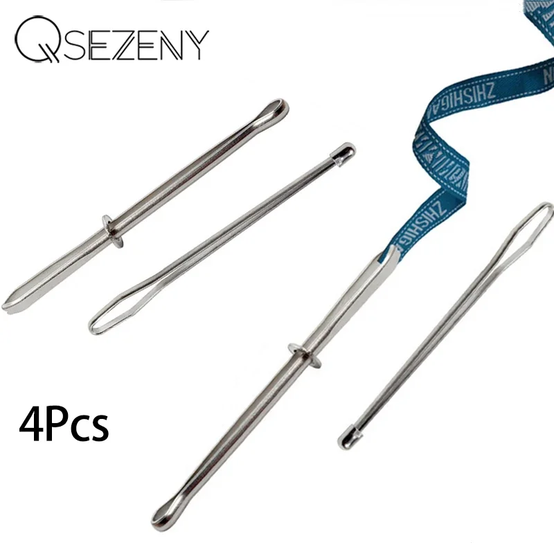 2/4pcs Stainless Steel Cited Clips Elastic Belt Wearing Rope Weaving Tool Bag Wrap Rope Wearing Sewing Accessories Sewing Tools