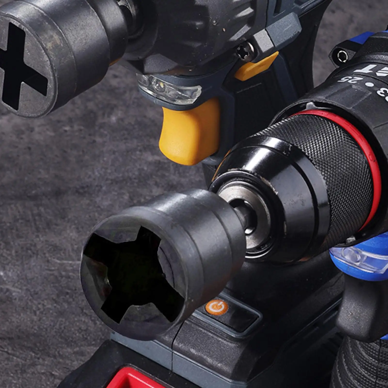 Adattatore per trapano con presa jack per camper Adattatore per trapano con presa jack per trapano a mano Convertitore resistente alla ruggine Strumento di impatto per asta con giunto sferico in acciaio