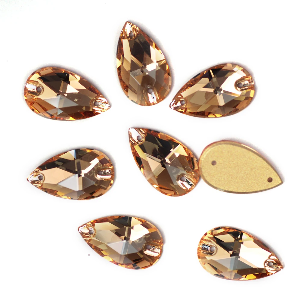 YANRUO 3230 Drop AAAAA Qualität Nähkristalle Flache Rückseite Strasssteine zum Aufnähen Glassteine für Kleider, Kleidung, Schmuck – Detail 34