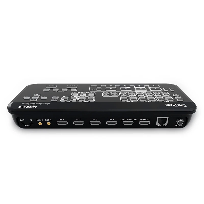 محول خلاط فيديو متعدد الأشكال من Cinetreak ، محول صغير ، FHD ، متوافق مع HDMI ، بث مباشر ، لوحة تحكم لـ Vmix ، OBS ، 4-ch