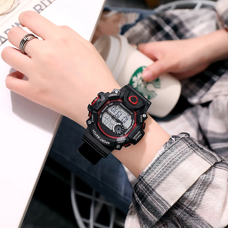 Male and female sports electronic watch, children's fashion alarm clock, student watch