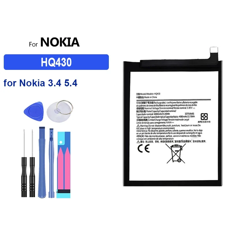 Battery HE365 HQ430 2125mAh-4500mAh for Nokia 1 Plus 2.4 8.3 5G 3.4 5.4 TA-1288 TA-1285 TA-1243 TA-1251 TA-1047 TA-1274 TA-1130