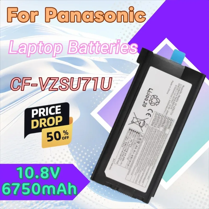 

For Panasonic Toughbook CF-VZSU46UR CF-VZSU46U CF-30 CF-31 CF-53 Brand New 10.8V 6750mAh Laptop Battery CF-VZSU72U CF-VZSU71U