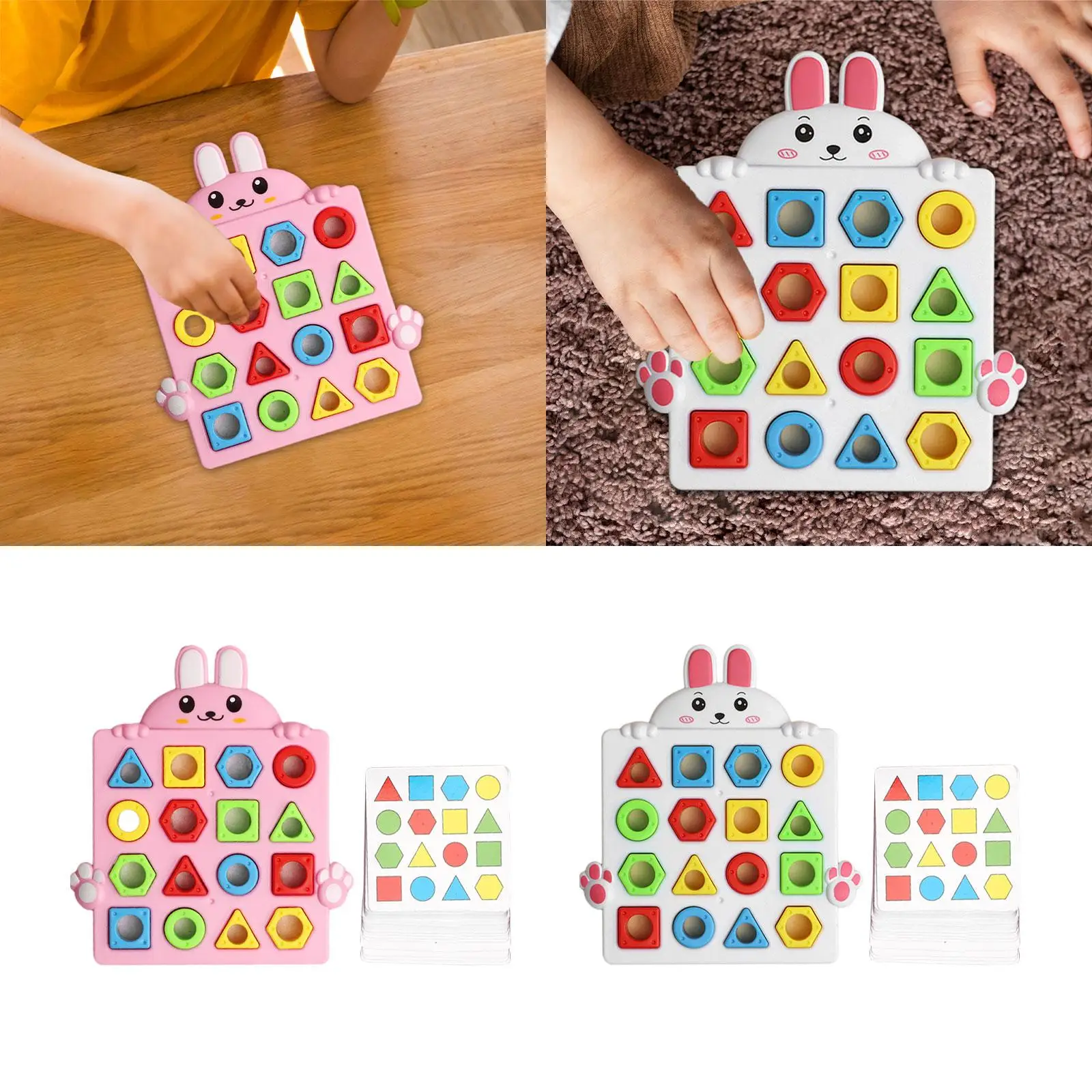 Geometric Puzzle Sorter Game Learning Activity Shape Matching Puzzle