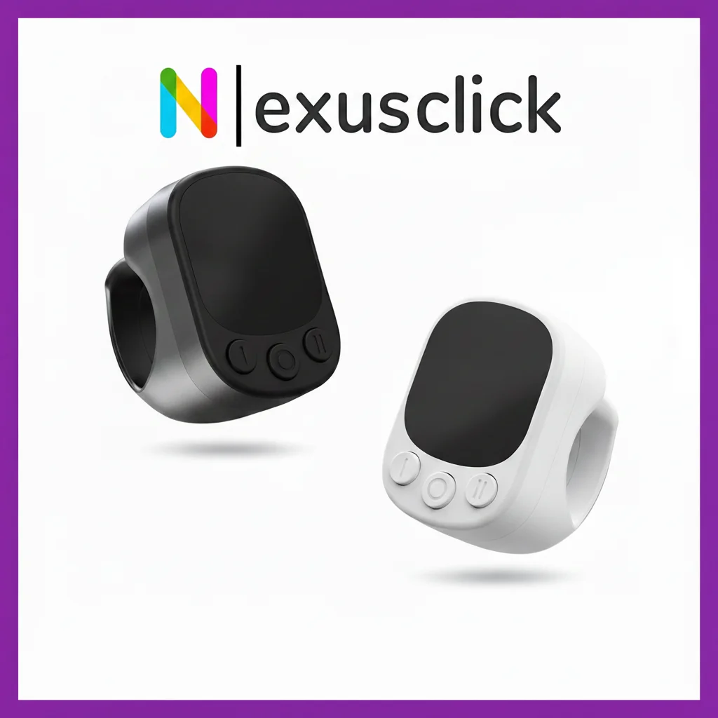 Ratón inalámbrico con anillo inteligente Bluetooth, control remoto para desplazamiento, cambio de página de libros electrónicos, disparador de cámara para teléfonos inteligentes iOS y Android