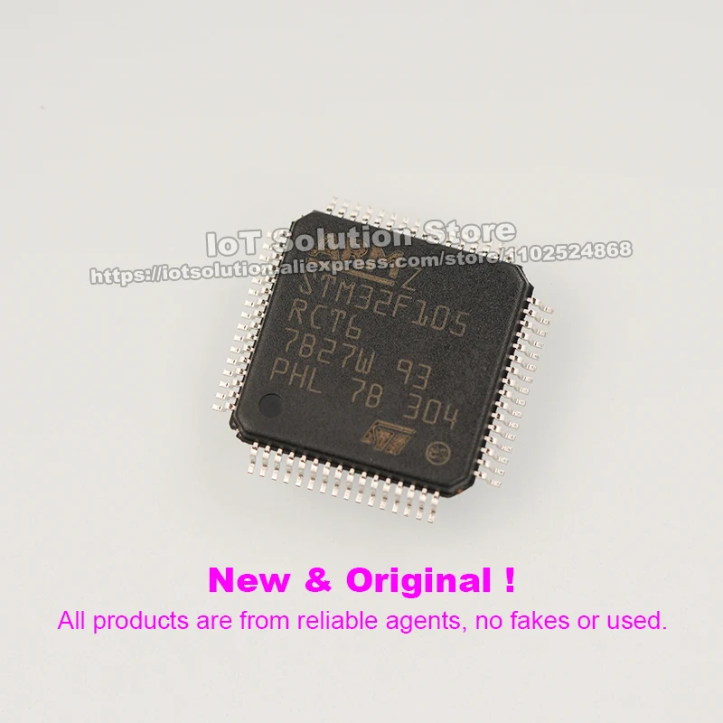 STM32F105RCT6 LQFP-64, 10x10x1,4mm, STM32F105RCT6TR