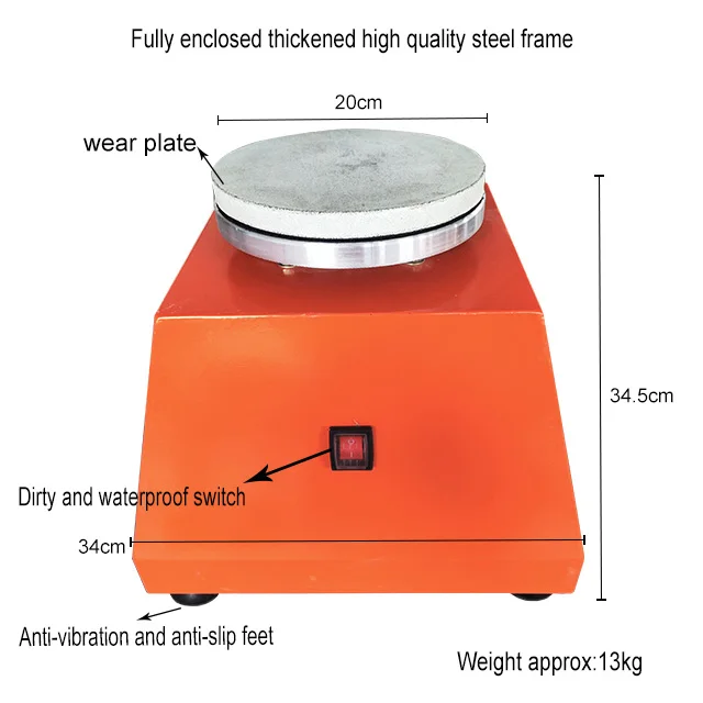 New Easy to Operate Orange Ceramic Sander Pottery Bottom Grinder Electric Ceramic Polishing
