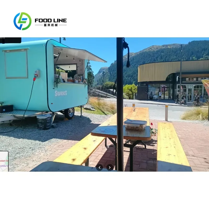 Customized 4m Shipping Container Food Trailer Coffee Trailer Food Truck Fully Equipped Restaurant Hot Dog Cart Food Car