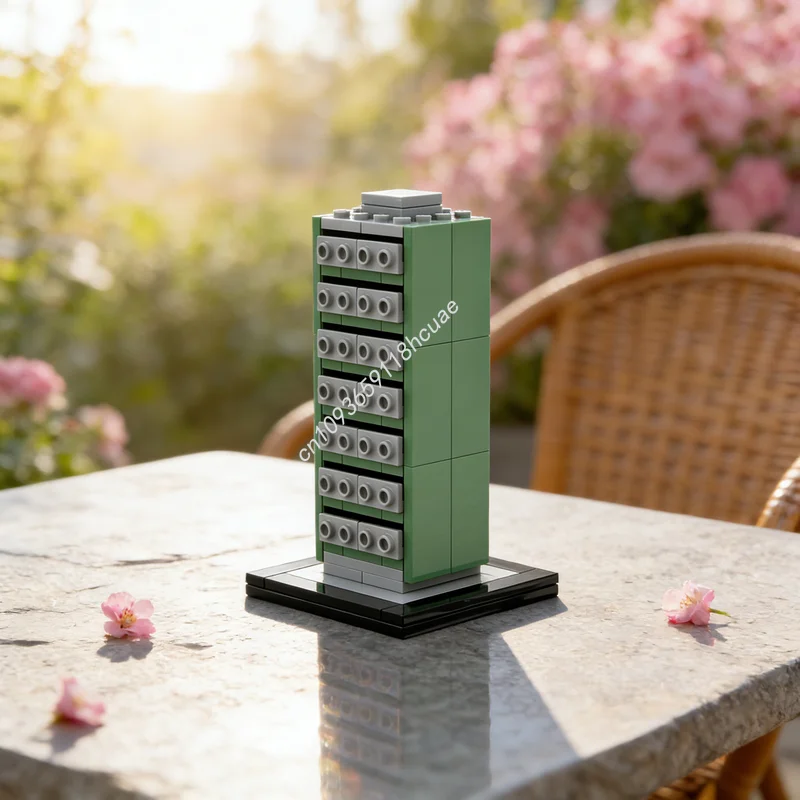 

121pcs MOC Architecture Skylines Tall Panel Apartment Building Model Blocks Education Brick Toy Birthday Festival Gifts