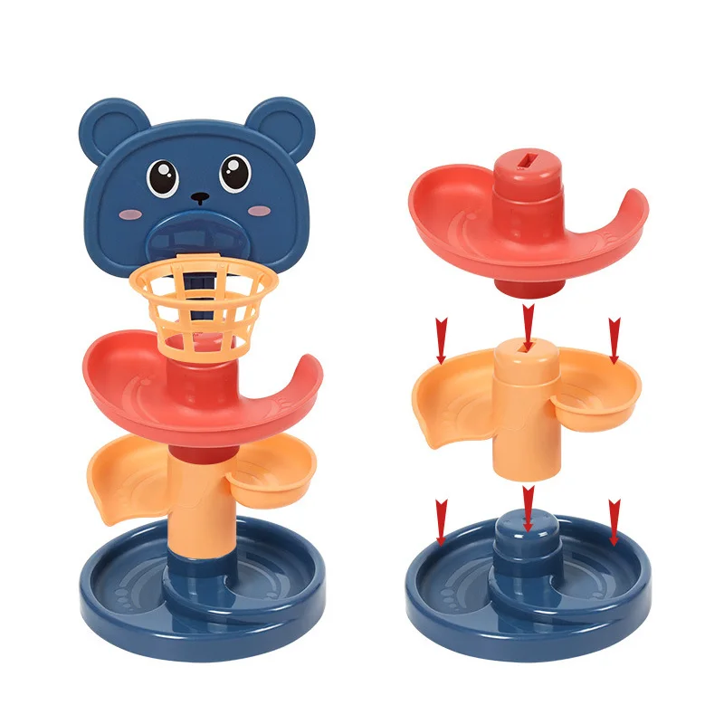 Baby Toys Rolling Ball Tower Early Educational Toy For Babies Rotating Track Montessori Stacking Toy For Children 1 2 3 Years