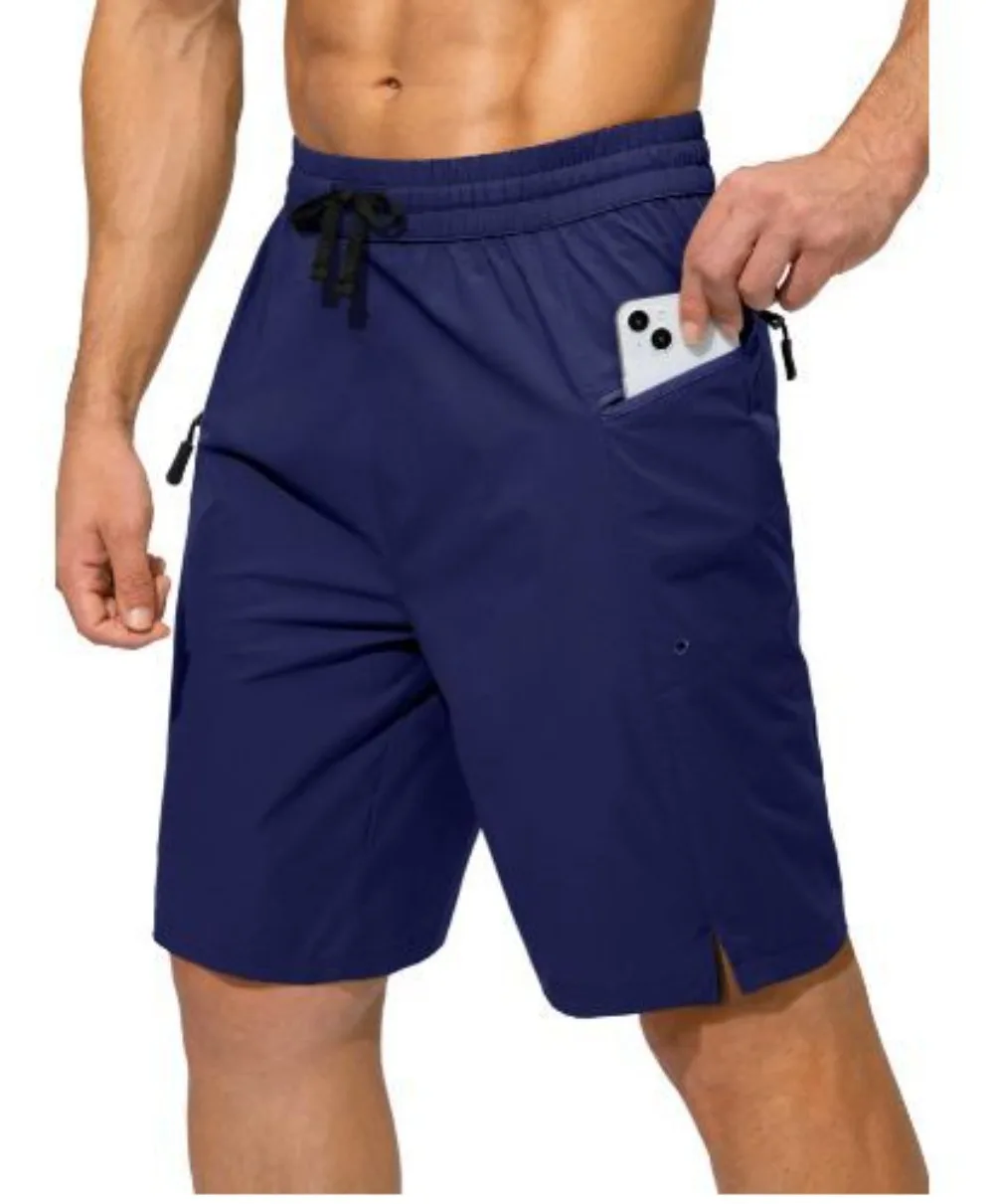 2026Cross-border men's swimming trunks quick-drying beach shorts with zipper pockets beach shorts five-point pants L1158