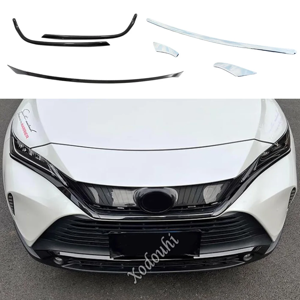 For Toyota Venza/Harrier 2021 2022 2023 2024 ABS/Steel Front Bumper Grill Grille Engine Trim Strip Cover Exterior Accessories