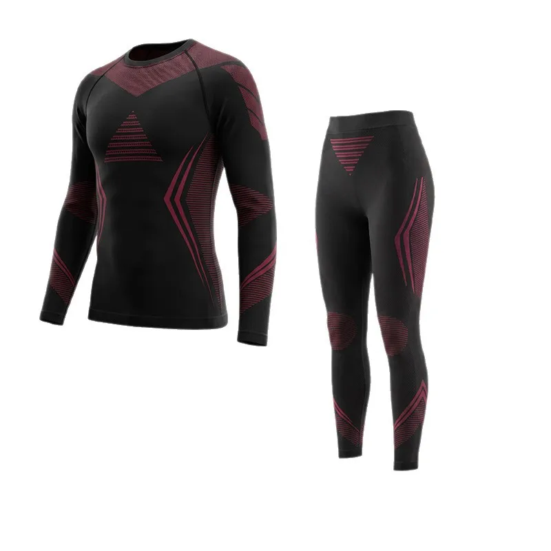 Thermal Compression Underwear Set,Far Infrared Heating,Quick Dry Moisture Wicking Deodorant Base Layer for Ski Outdoor Sports