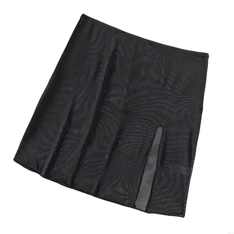 

Women Beach Coverup Wrap Short Swimsuit Coverup Side Slit Sheer Mesh Beach Skirt