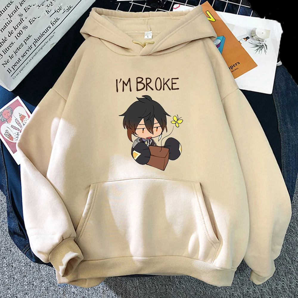 

Zhongli Genshin Impact Hoodie Game Cartoon Streetwear Women Long Sleeve Kawaii Clothes Sudadera Crewneck Sweatshirts Female Tops