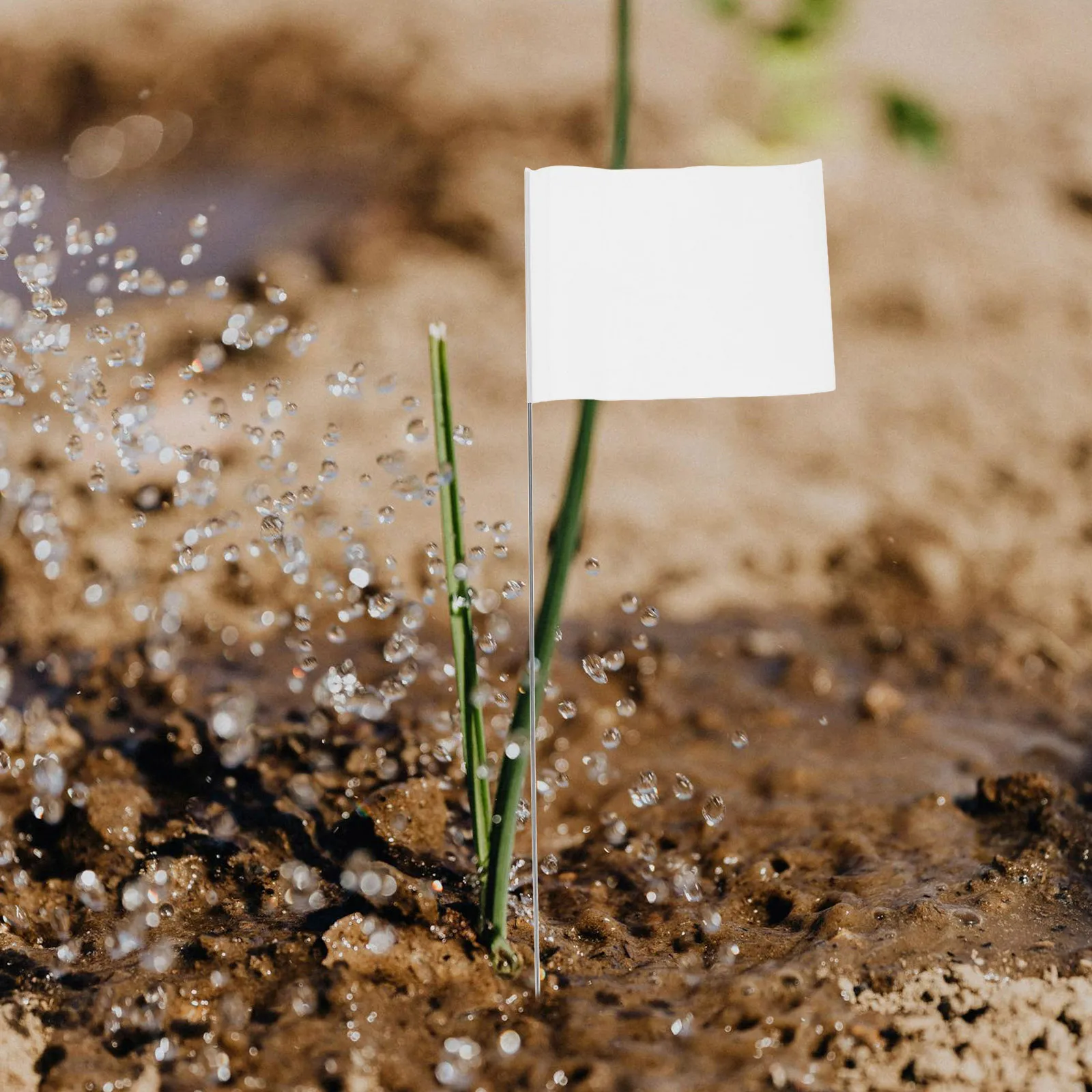 

50pcs Triangle Lawn Sprinkler Flag Garden Yard With Landscape Pole Landscape Supplies Mark Flags Survey Flags