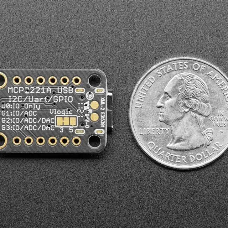 Adafruit 4471 MCP2221A Breakout Board, General Purpose USB to GPIO Module