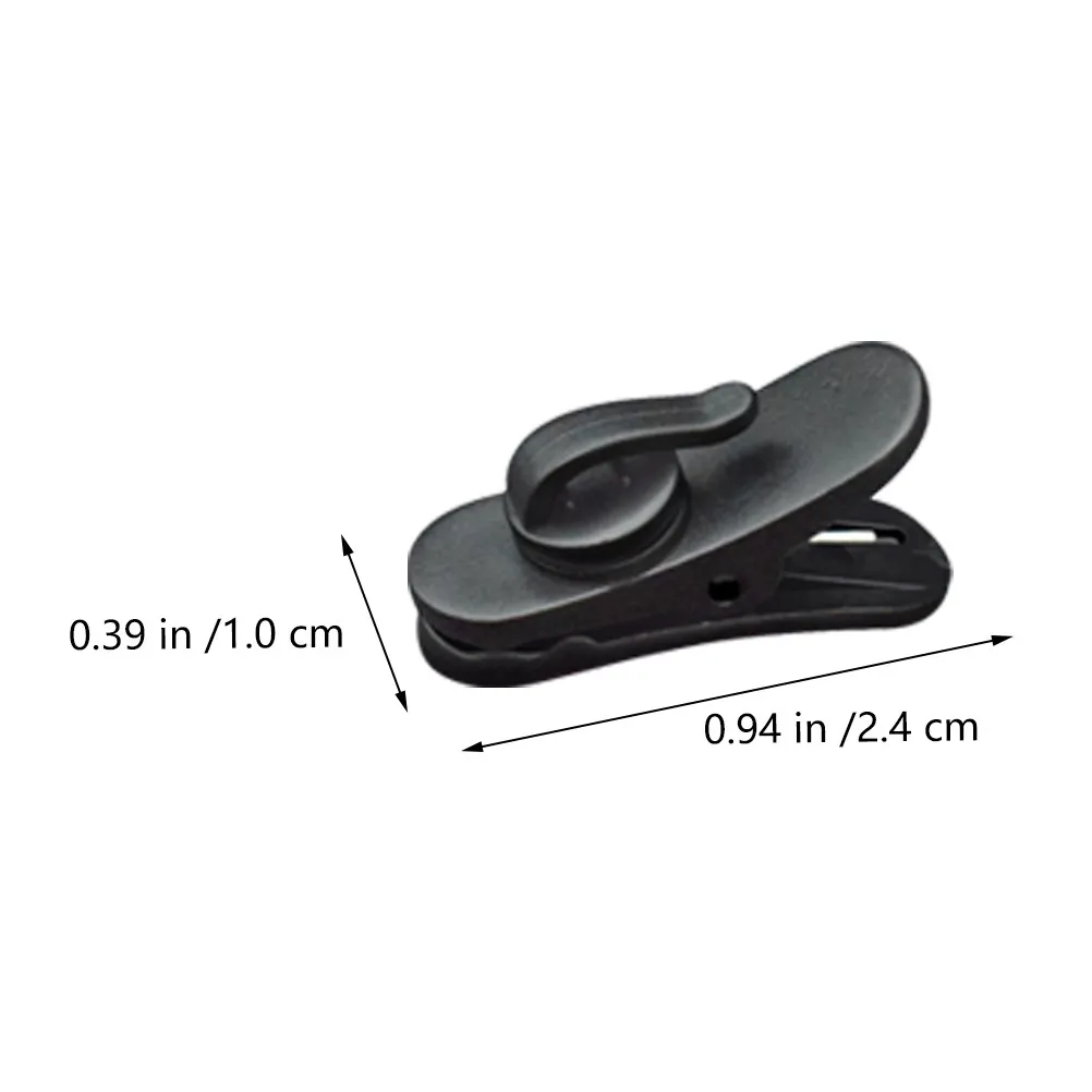 100pcs Black Earphone Clip Cord Holder – Rotating Headphone Wire Clamp, Multipurpose Cable Organizer for Desktop