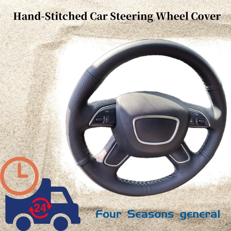 

Custom Hand-sewn Steering Wheel Cover Anti-slip Microfiber Leather For Audi A6 (C7) A4 (B8) A7 A8 A8 L Allroad Q5 2013-2017 Q7