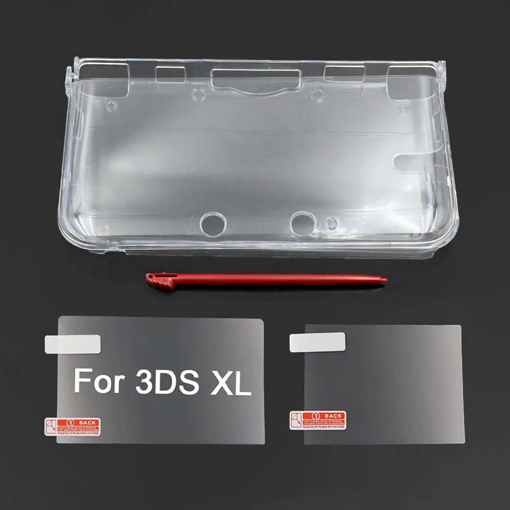 Für 3DS XL/LL geteilte transparente Schutzhülle, Kunststoff-Schutzfolie, Kunststoff-/dehnbarer Metall-Touchpen – Detail 5