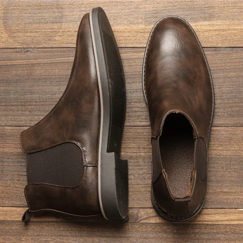 Bottes pour hommes 2025 chaussures pour hommes britanniques mode rétro transfrontalier hommes grande taille bottes courtes bottines