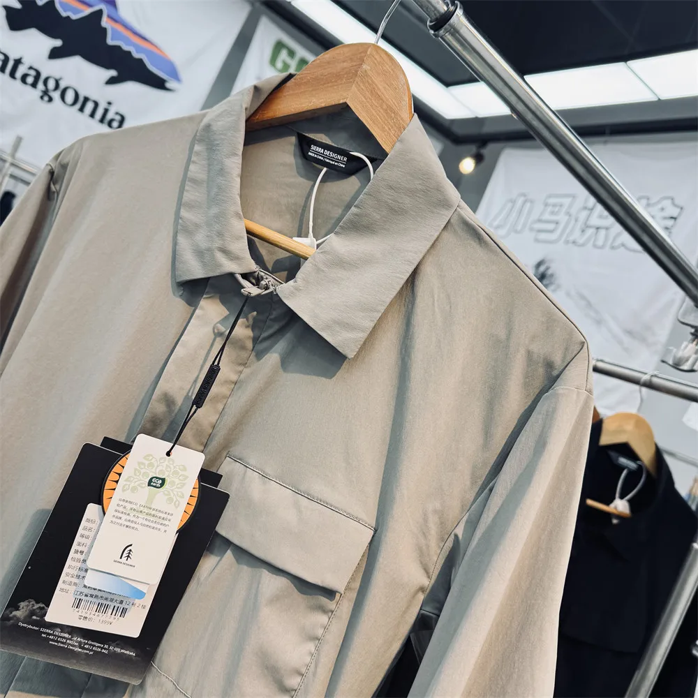 Men's Lightweight Water-Repellent Shirt-Jacket – Windproof, Breathable & Durable for Urban Commute & Light Outdoor Use