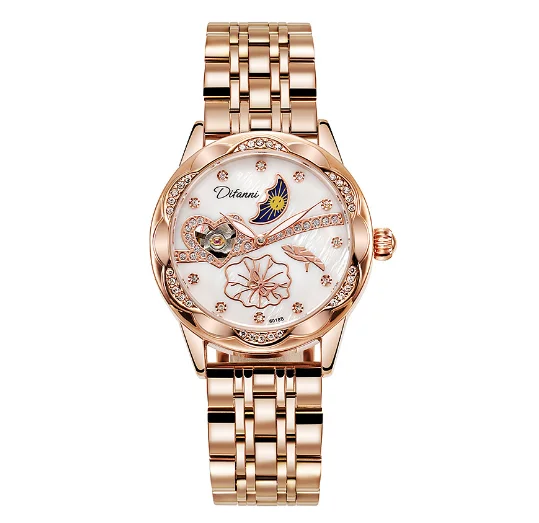 

Sun Moon Star Multi Functional Waterproof Fully Automatic Women's Mechanical Watch Shell Surface Mechanical Watch Women's