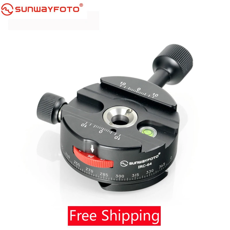 

SUNWAYFOTO IRC-64 Tripod Head Panoramic Indexing Rotator Quick Release Clamp with 4, 8, 12, 24 Detent Click Stops Arca