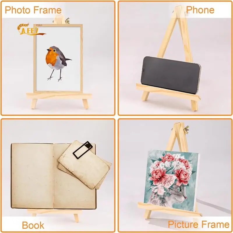 

AEE7-9 Inch Wooden Easel For Painting Canvas, Art,Tripod,Painting Party Easel, Kids Student Desktop Easel For Painting