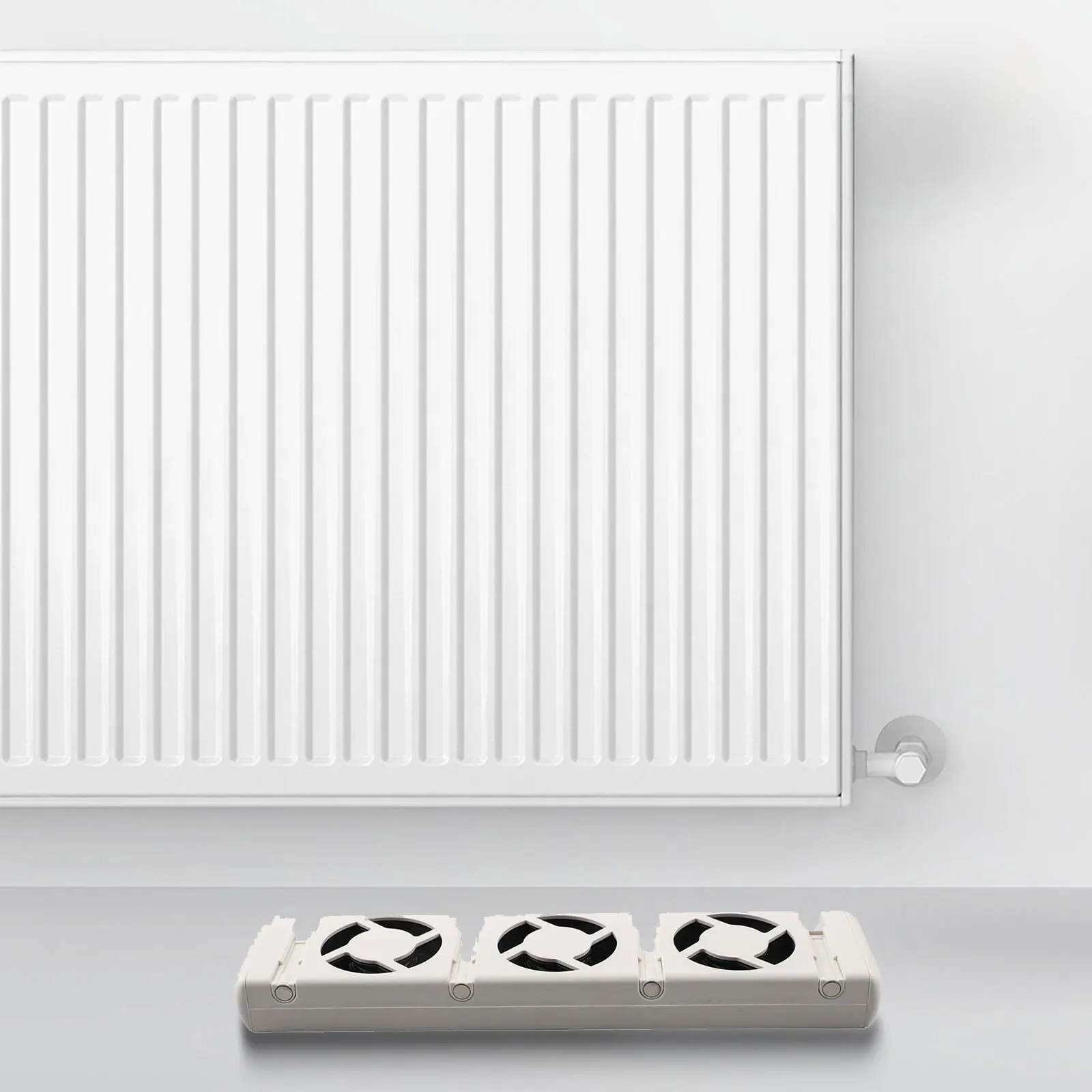 Comfortable Living Smart Radiator Fan Energy Saving Heating Fan Temperature Sensor Rugged Shell Design Easy Installation