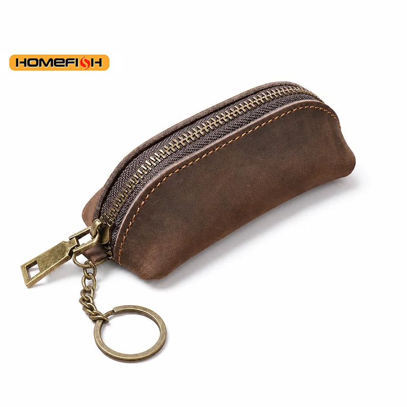 HOMEFISH PU-Münzbörse Vintage-Reißverschluss-Geldbörse Damen-Kreditkartenhalter Schlüsselorganizer Kleine Aufbewahrungstasche – Detail 6