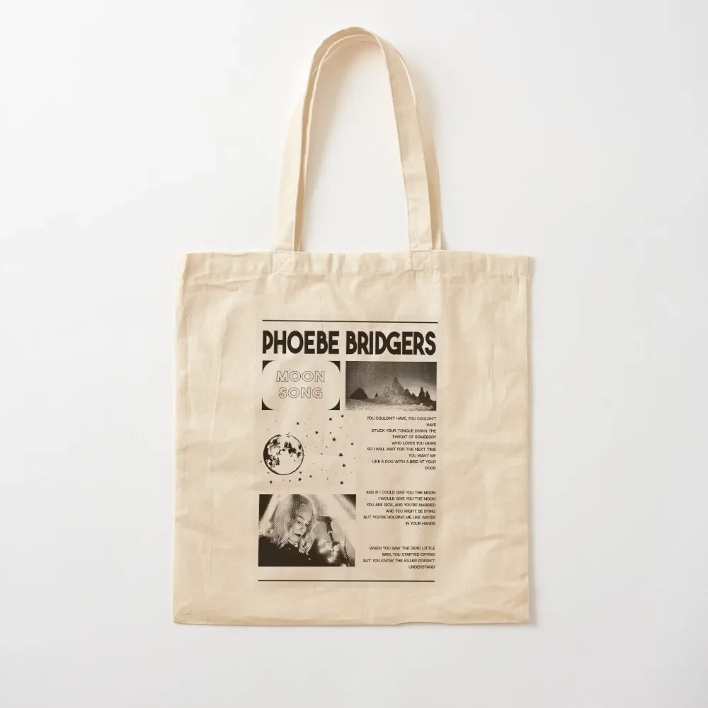 

phoebe bridgers moon song poster Tote Bag Customizable tote bag Lady bags shopping trolley bag