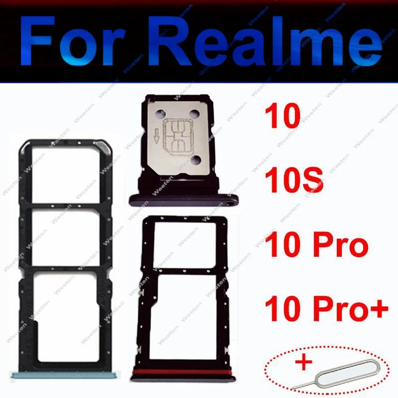 

Sim Card Tray For OPPO Realme 10 10S 10Pro 10Plus 10Pro+ 4G 5G SIM Card Slot Holder Micro SD Card Reader Adapter Repair Parts 10