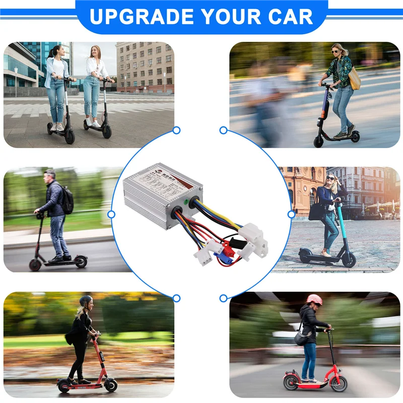 

NALFI-Electric Bike Bicycle Brushed Controller 350W Electric Scooter Controller Brush DC Motor Speed Controller
