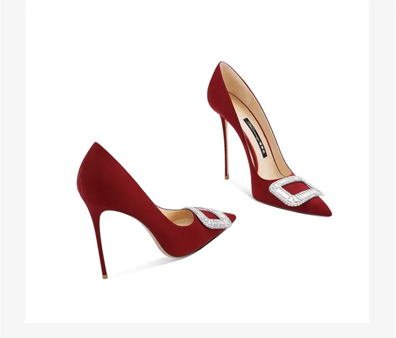 

Summer Casual Banquet Women's High Heels Fashionable Pointed Metal Beautician High Heels