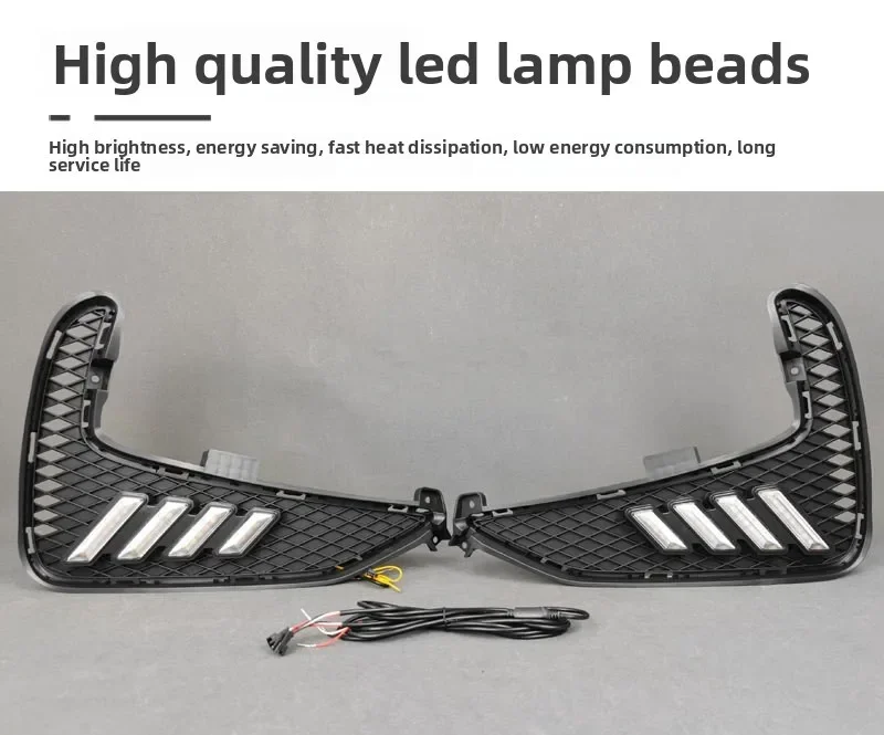 For MG MG3 2024 Car Led Daytime Running Lights Upgrade Front Fog Lights Modification Yellow Flowing Turn Signal Lamp Accessories detail image 9
