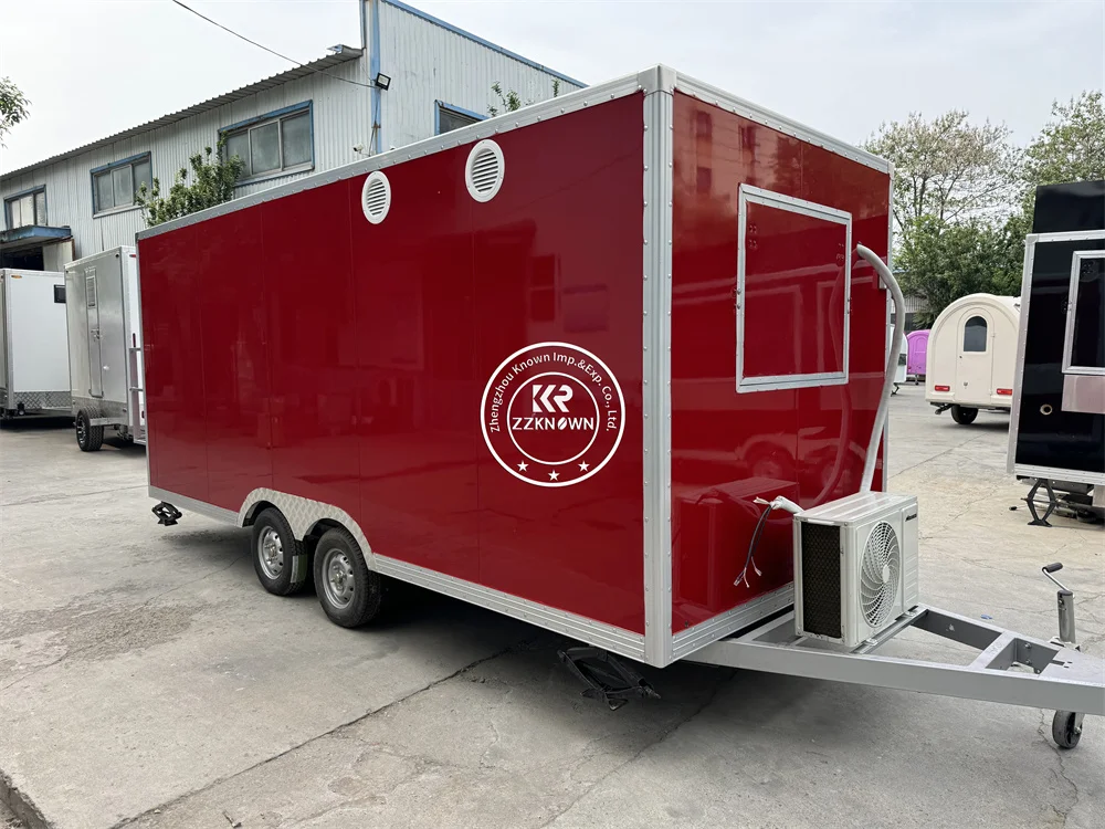 

Customized Food Trailer Street Mobile Coffee Kiosk With Kitchen Equipments Carts Mobile Food Trucks