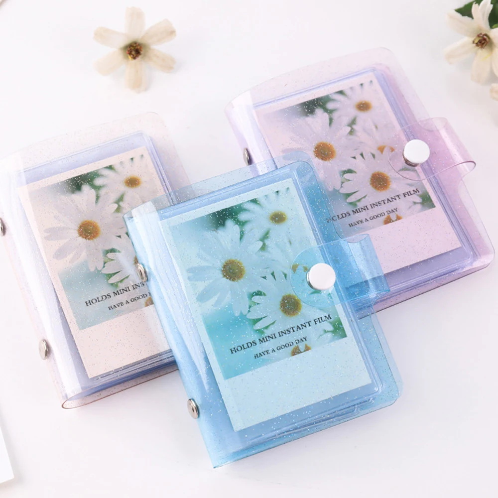 Cute Photography Card Stock Transparent Glitter Binders Albums LOMO Cards Photo Album Instax Album Card Holder Mini Photo Album